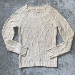 Mossimo Supply Co Cream Cable Knit Sweater